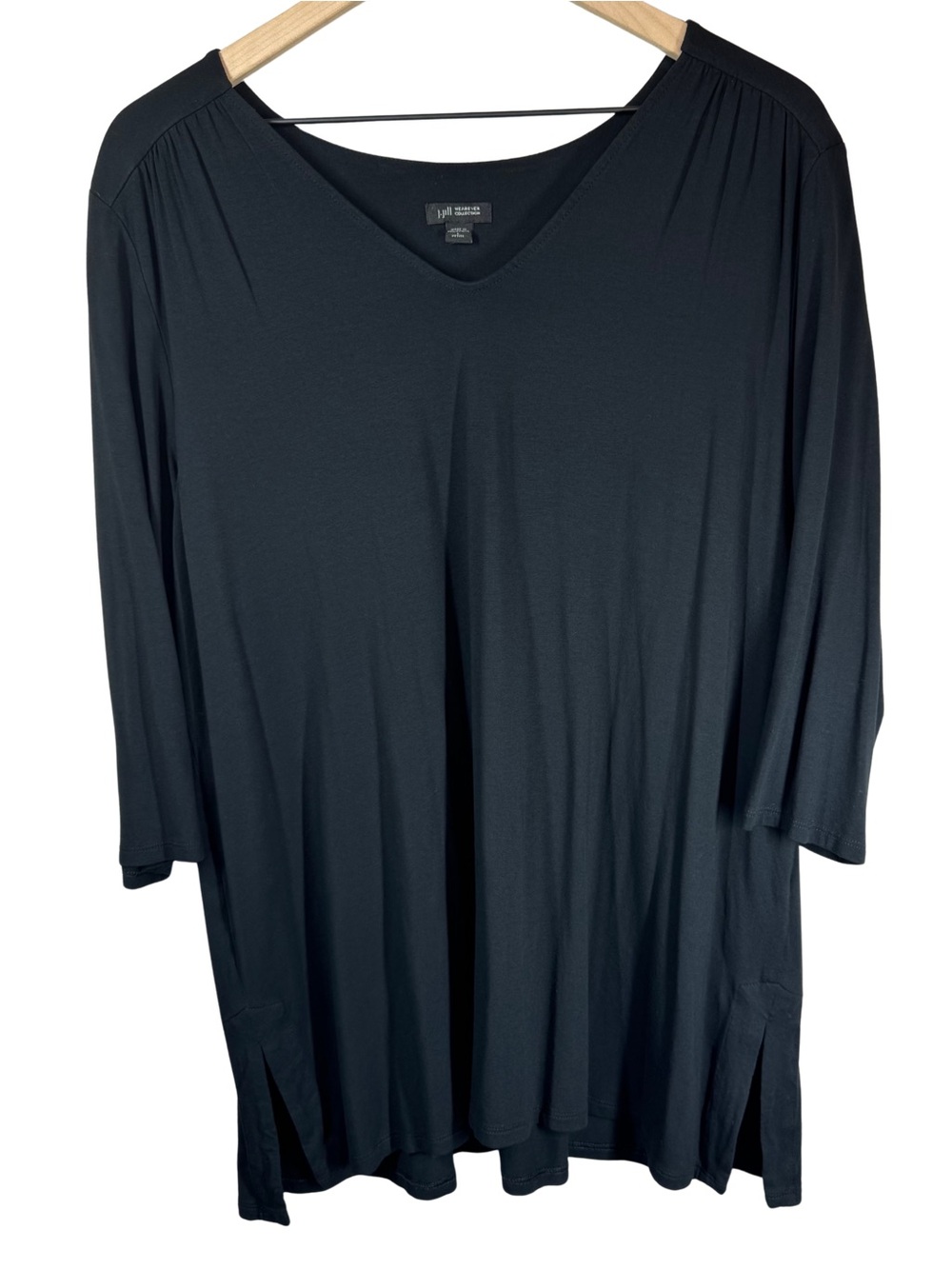 J. Jill Wearever Collection LARGE Petite Rayon 3/4 Sleeve Travel Essential Basic